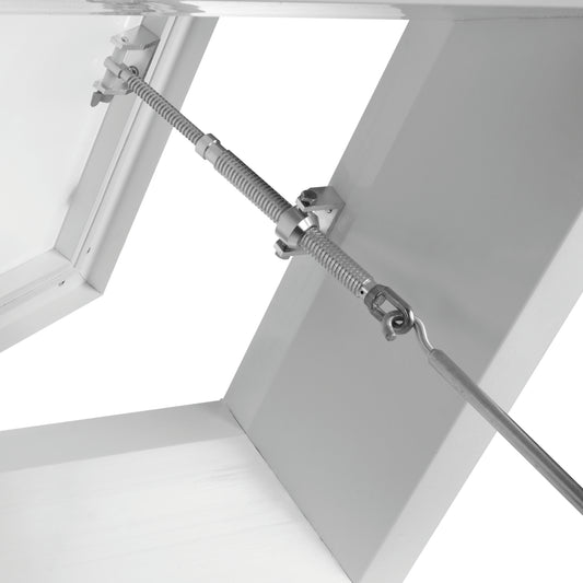 Claraboya cuadrada de zócalo inclinado de apertura por husillo